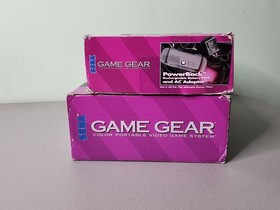 Sega Game Gear Console w/ Box + PowerBack w/ Box - *READ FOR PARTS OR REPAIR*