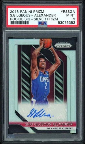 Shai Gilgeous-Alexander 2018-19 Prizm #RS-SGA Silver Prizm Rookie Auto SP PSA 9