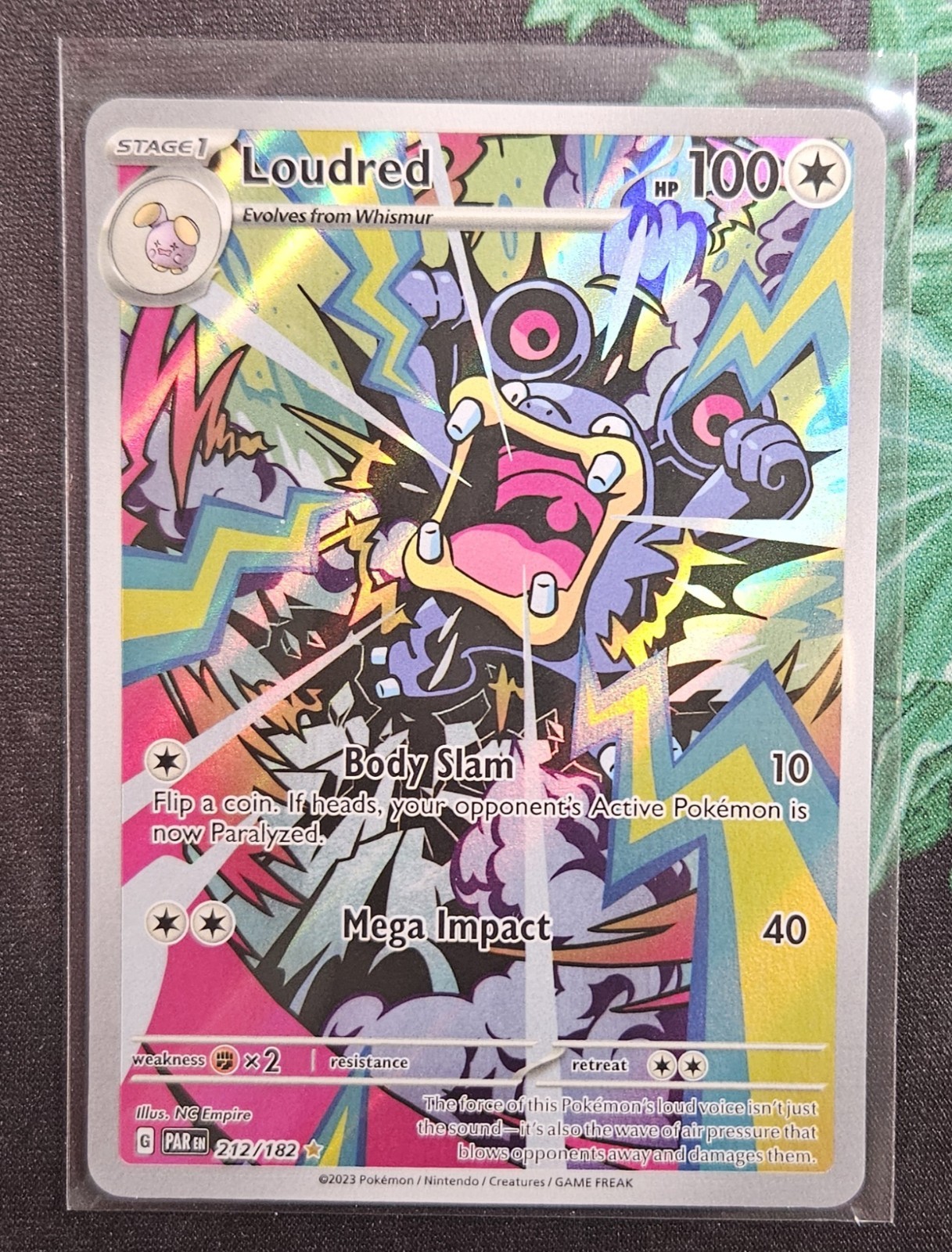 Loudred 212/182 Sv04: Paradox Rift Holo Pokemon TCG (NM)