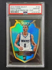 2014-15 Panini Select Zach Lavine RC /199 Light Blue Prizm Die-Cut Rookie PSA 10