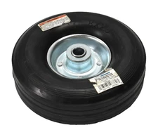 Haul Master 300lb Load Capacity 8" Solid Rubber Tire Steel Wheel For Dolly Truck