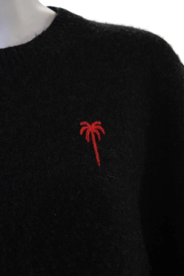 The Elder Statesman Womens Pullover Sweater Black Cashmere Crew Neck Size M - Image 2 of 4