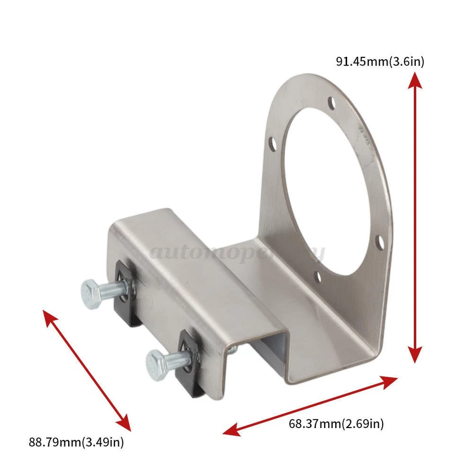 2 X 90* Downward Facing Frame Brackets For Watermelon Glass Lights - Stainless Foto 2 de 4