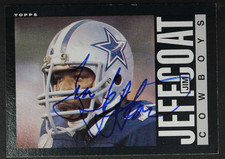 Jim Jeffcoat Dallas Cowboys Arizona St Signed Autographed 1985 Topps Card
