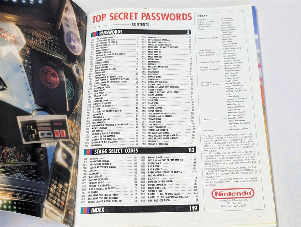 Top Secret Passwords Nintendo Player's Guide Super Castlevania IV Mega Man TMNT - Image 2 of 4