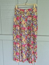 VTG 90s Lizsport Liz Claiborne Size 10 Pink/Blue Floral Maxi Skirt Cottagecore