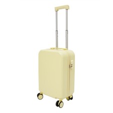 20" Travel Luggage Suitcase Carry On Luggage Suitcase Yellow with Cup Holder NEW