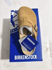 Birkenstock Boston Taupe Suede Leather Soft Unisex Clog Shoes FREE SHIPPING