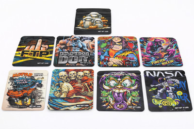 3.5GM Storage Bags   500 Count Mixed Designs | Resealable Foil Pouches