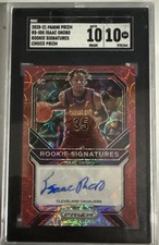 2020-21 Panini Prizm Rookie Signatures Isaac Okoro #RS-IOK Choice Prizm (AU, RC)