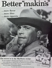 1959 Marlboro Cigarettes Smoke Better Makins Recipe Richmond Va VTG Print Ad