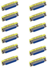 12x 25 Pin D-SUB DB25 Female to Female Mini Gender Changer F/F Coupler Adapter