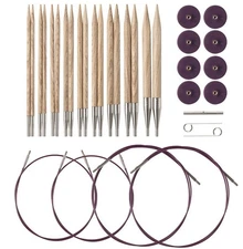 Knit Picks Sunstruck Interchangeable Needle Set with Purple Cables