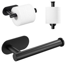Toilet Paper Holder Wall Mount, Matte Black N...