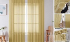 Red Sheer Curtains 84 Inches Long, Light 59"W x 84"L Pack of 2 Gold