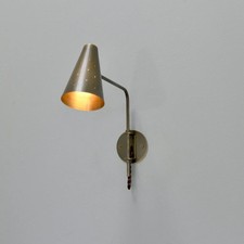 Raw Brass Wall Sconce Pair Of Mid Century Light Italian Stilnovo Wall Sconce