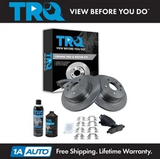 TRQ Rear Premium Ceramic Brake Pad & Rotor Kit w/Chemicals for Nissan Maxima