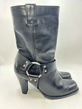 Harley-Davidson Womens 85218 Harness Black Leather Heeled Boots Size 7