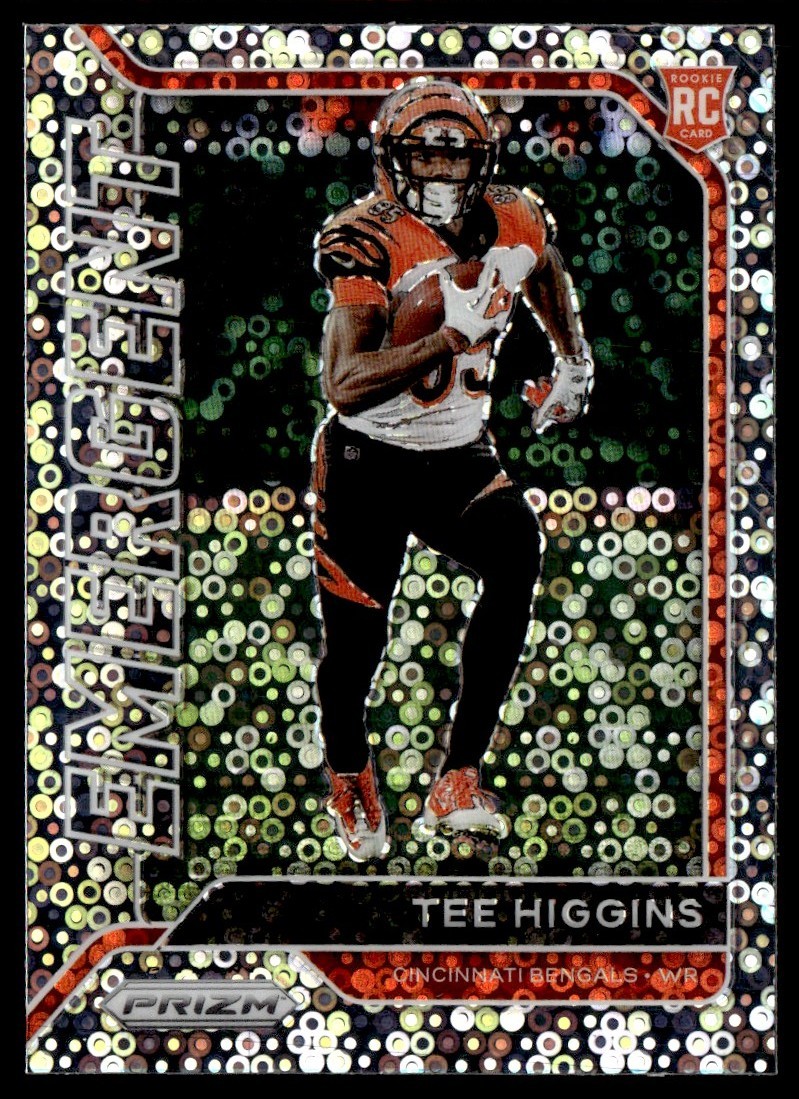 2020 Panini Prizm Emergent No Huddle Disco Tee Higgins RC #17
