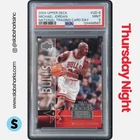 2004 PRESS PASS NATIONAL TRADING CARD DAY #UD-8 MICHAEL JORDAN PSA 9