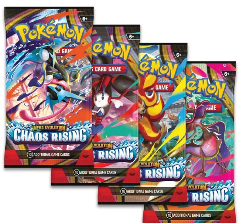 Mega Evolution Chaos Rising Booster Pack Pokémon TCG Trading Cards English New
