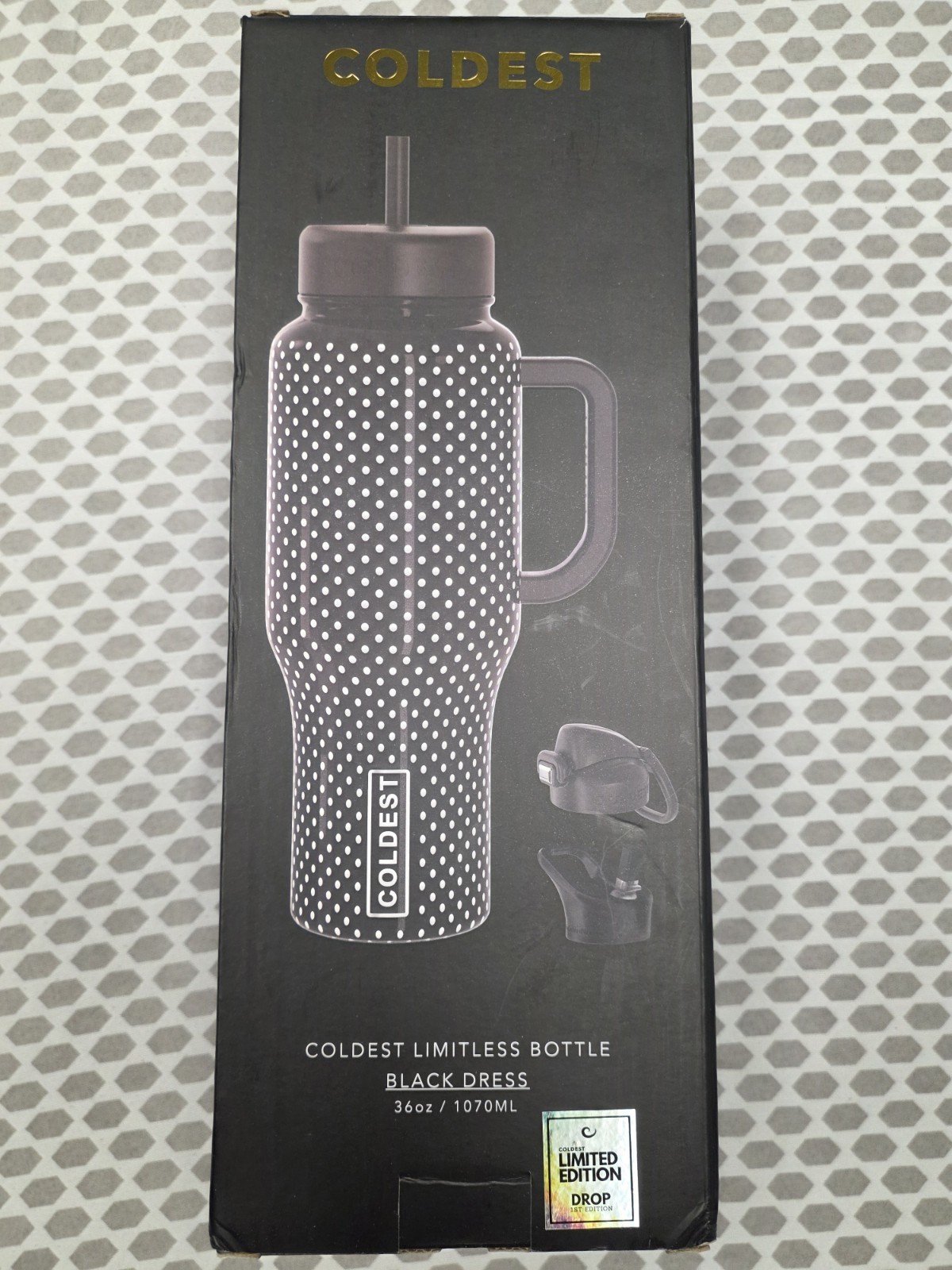 Coldest Limitless Black Dress 36oz Polka Dot Limited Edition