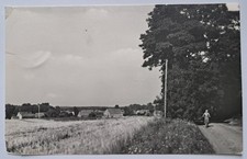 AK Menz, Kr. Gransee, Blick auf den Ort, Fahrradfahrer, 1965