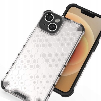 HURTEL HONEYCOMB ARMOR CASE FÜR IPHONE 14 TRANSPARENT SCHUTZ