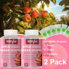 PREMIUM Apple Cider Vinegar 2 PACK 1000 MG Gummies with Mother 100 Vegan ACV