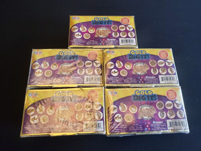 5X Gold Dig It! Grin Studios MINI Blingin  Gold! New Sealed Real Gold In 1 Of 24