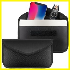 2 Pack Faraday Bags for Phone and Car Keys, Signal Blocking Key Pouch, Anti T...
