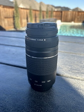 Great Canon EF 75-300mm f4-5.6 III Telezoom Lens w/Cap, box, Authentication Card
