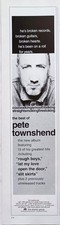 PETE TOWNSHEND~GREATEST HITS~1996 ALBUM PROMO~VTG PRINT AD ADVERT PINUP CLIPPING