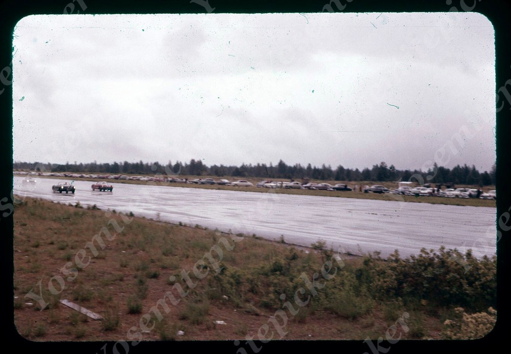 sl63  Original slide 1960's sepia Road Race small sports cars 552a