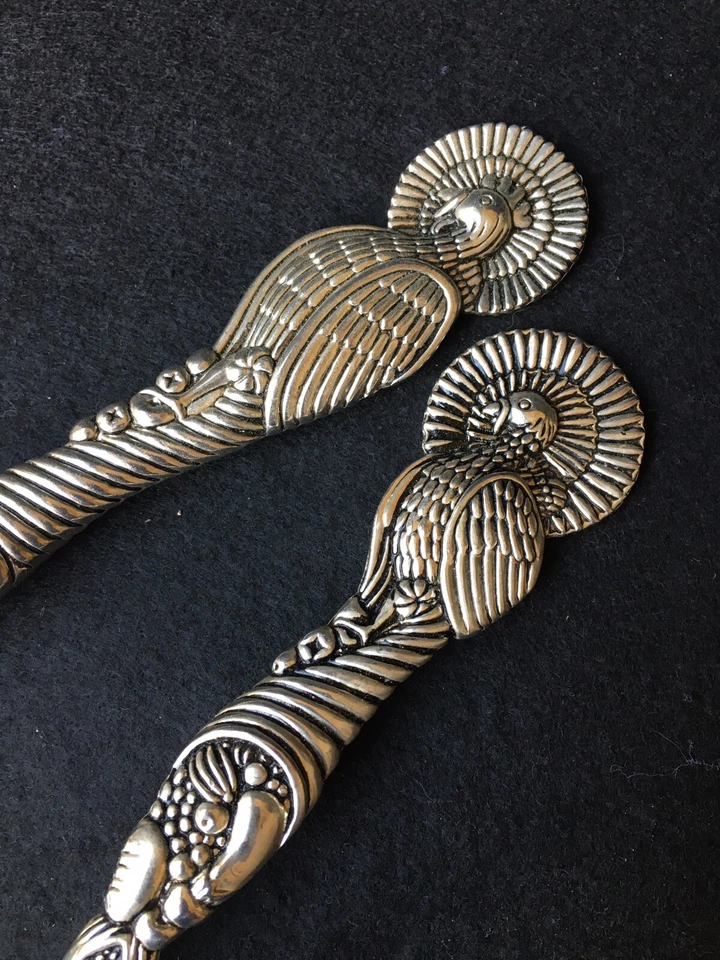 VENTA GODINGER PLATA PAVO A JUEGO LRG CUCHARA PARA SERVIR Y SERVIDOR RANURADO ÚNICO Foto 2 de 4