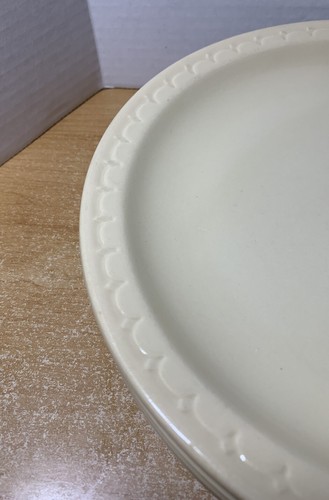 4 Vintage Syracuse China RESTAURANT Econo-Rim Solid Beige Plates 9" - Picture 4 of 11