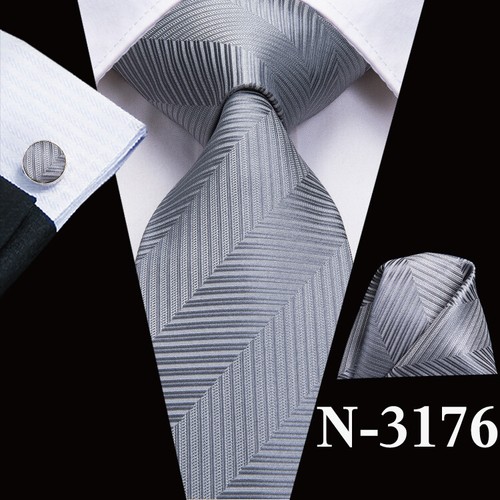 Herren Krawatte Klassisch Hochzeit Krawatte und Einstecktuch Manschettenknöpfe Set Paisley - Bild 35 von 253