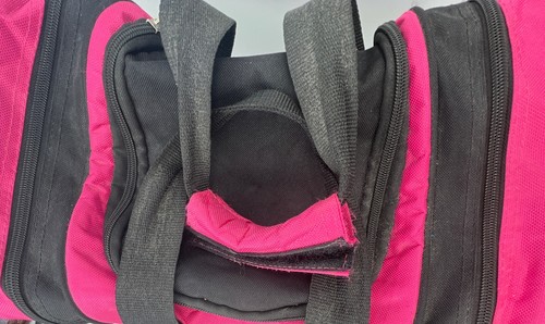 Pyramid Path Single Tote Deluxe Bowling Bag with pockets black and pink - Picture 5 of 12