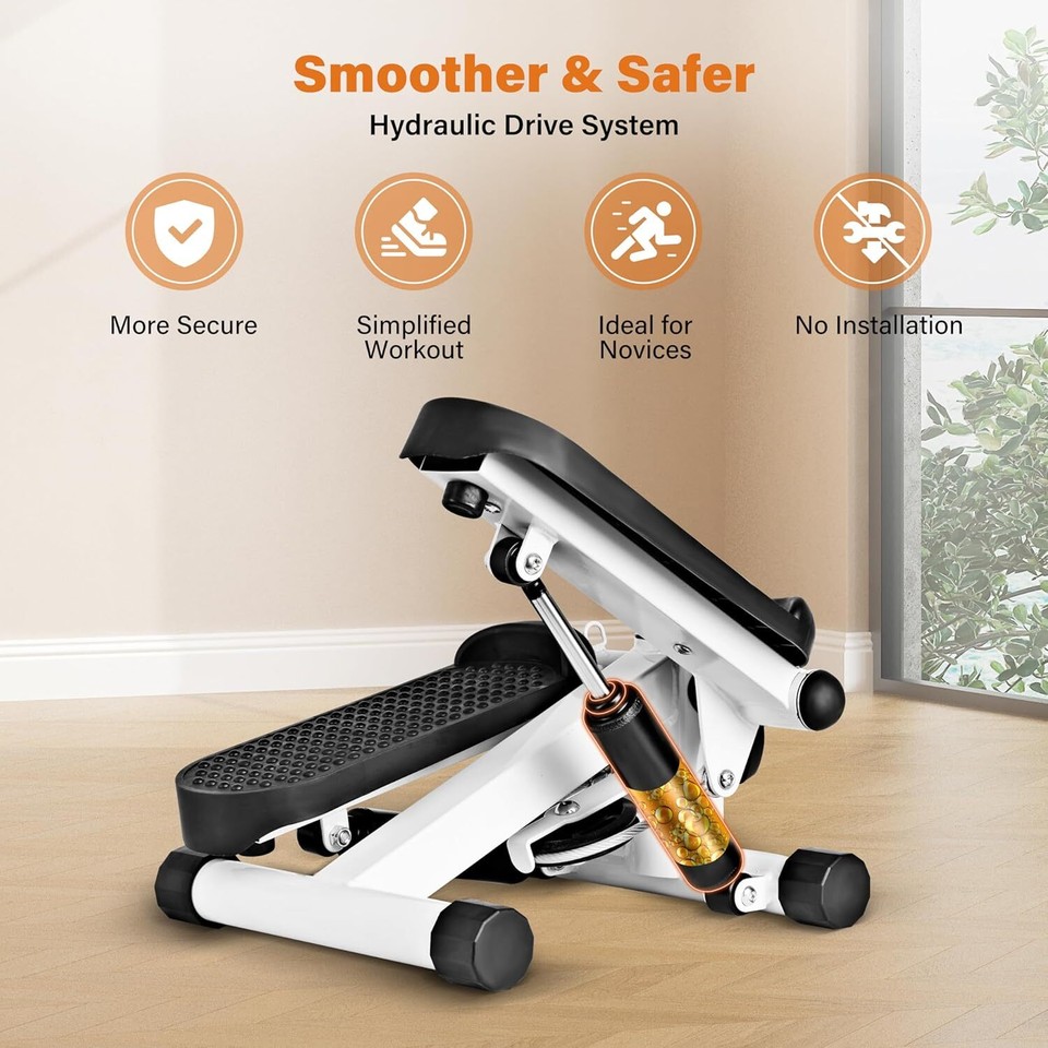 Mini Stepper Exercise Machine w/ Resistance Bands LCD Home Cardio ...