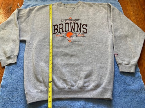 Vintage Cleveland Browns Embroidered NFL Football Sweatshirt Cadre Size L - Picture 12 of 20