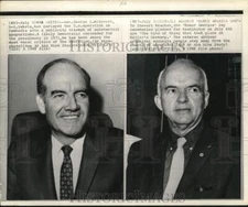 1968 Press Photo Democrat Senator George McGovern & Veteran Stewart Meacham