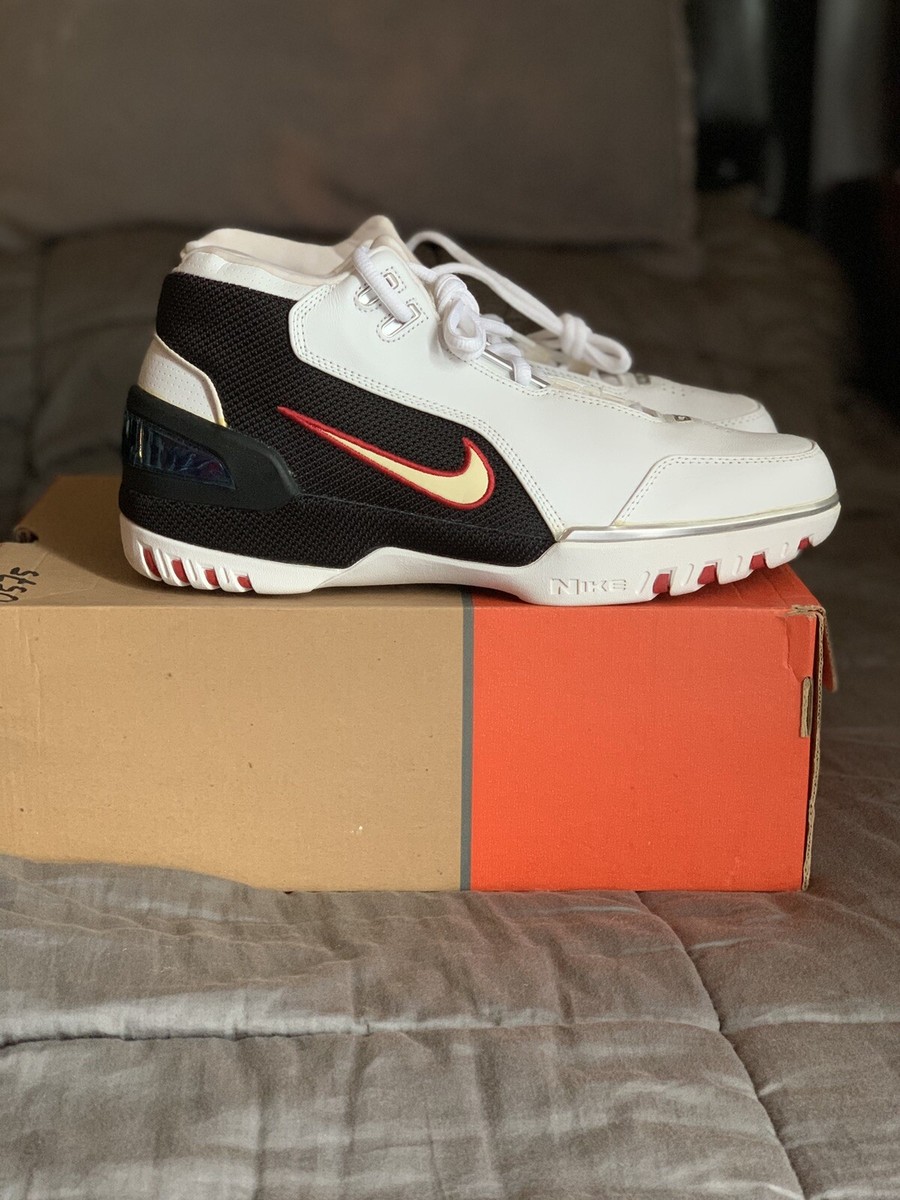 Brand New 2003 Lebron1 Nike Air Zoom Generation White OG AZG Sz 10.5 308214-111