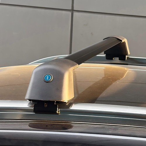 2X Anti Theft Car SUV Flush Rail Cross Bar Roof Top Rack Cargo Carrier Universal - Picture 11 of 13