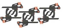 12 Pack - 12" Ratcheting Bar Clamp, 2.5" Throat Depth, NYLON Handle w/ Trigger