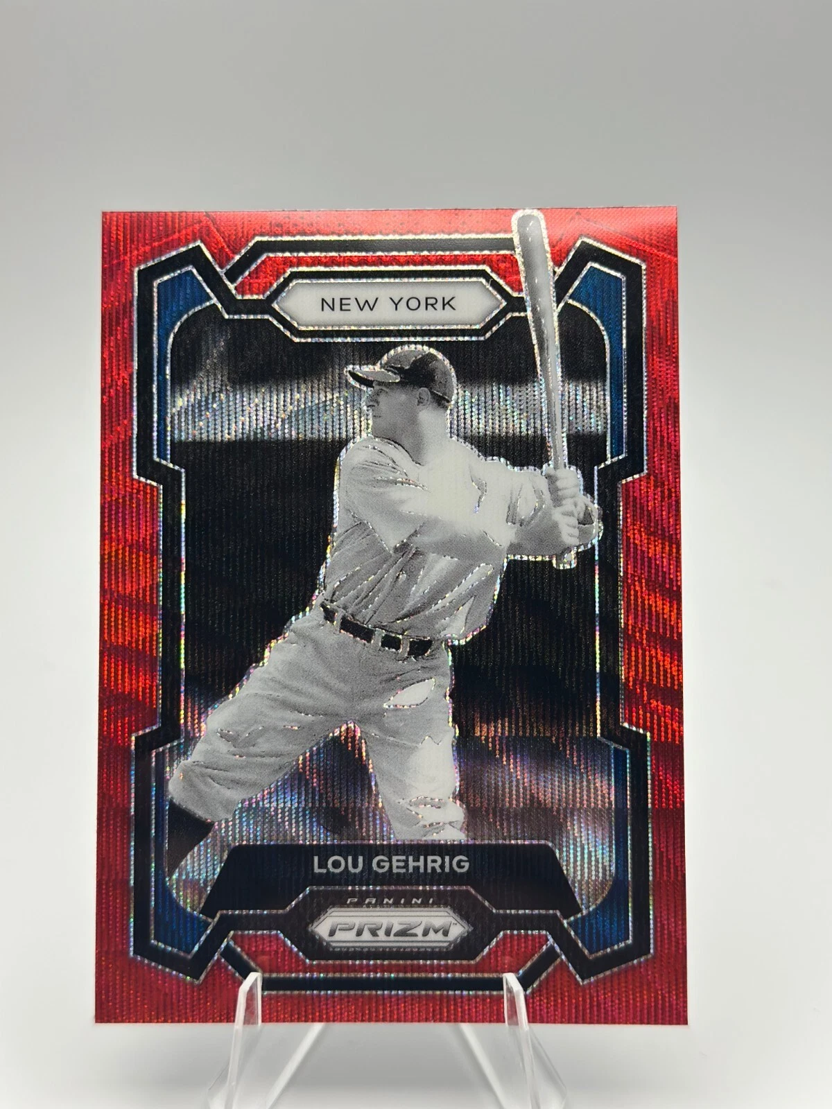 2024 Panini Prizm Baseball LOU GEHRIG RUBY WAVE PRIZM #109 NEW YORK