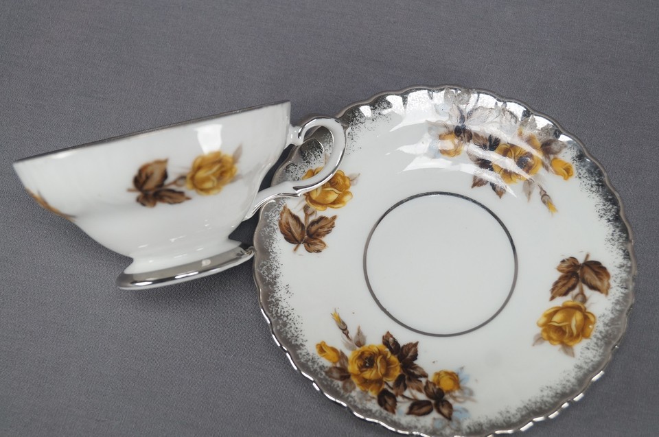 Vintage Made in Japan Fred Roberts San Francisco Yellow Rose Tea Cup