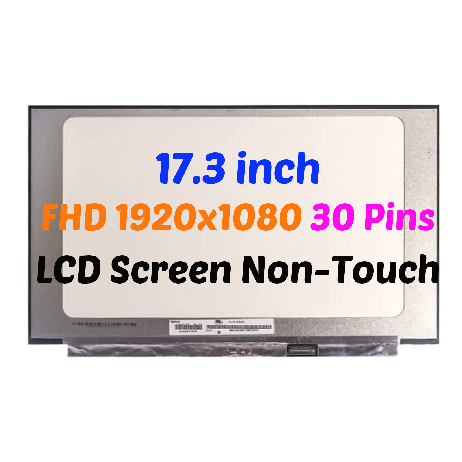 for NV173FHM-N46 V8.1 17.3" Laptop LED LCD Screen Non-Touch FHD ...