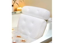 Rectangle 3D Mesh Bath Pillow Spa Pillow Soft Cushion With Suction Cup