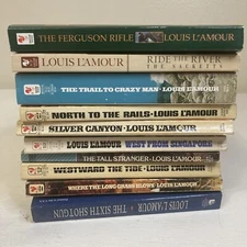 Lot of 10 Louis L'Amour Mass Market Paperback Books: Ride The River, Silver Cany
