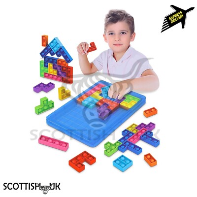 Bausteine Puzzle Spiel für Kinder Jumbo Pop Bubble Spielzeug mit großem Tablett NEU